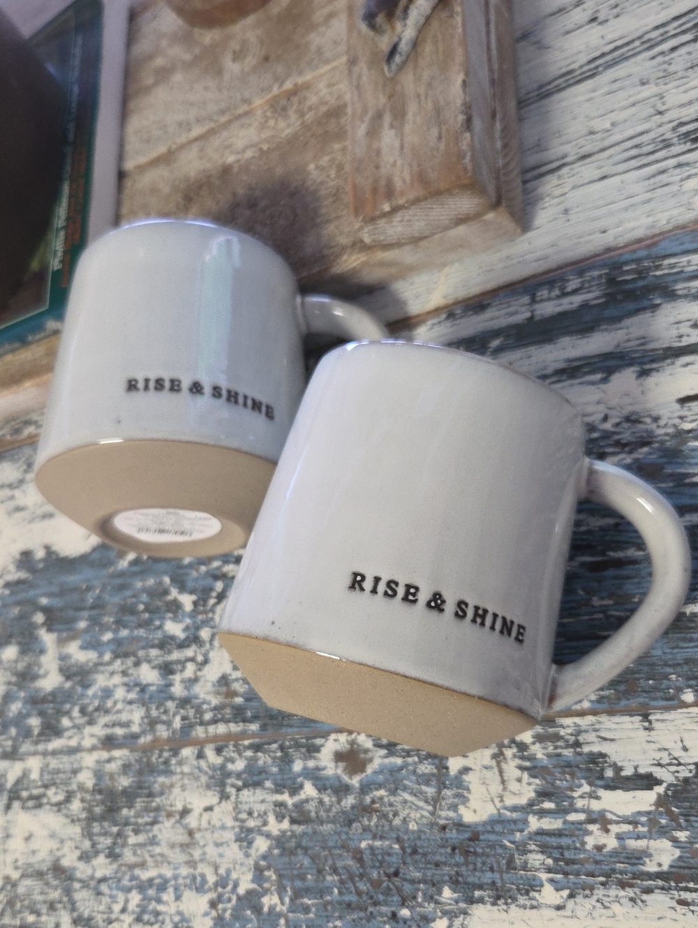 Set of stoneware mugs